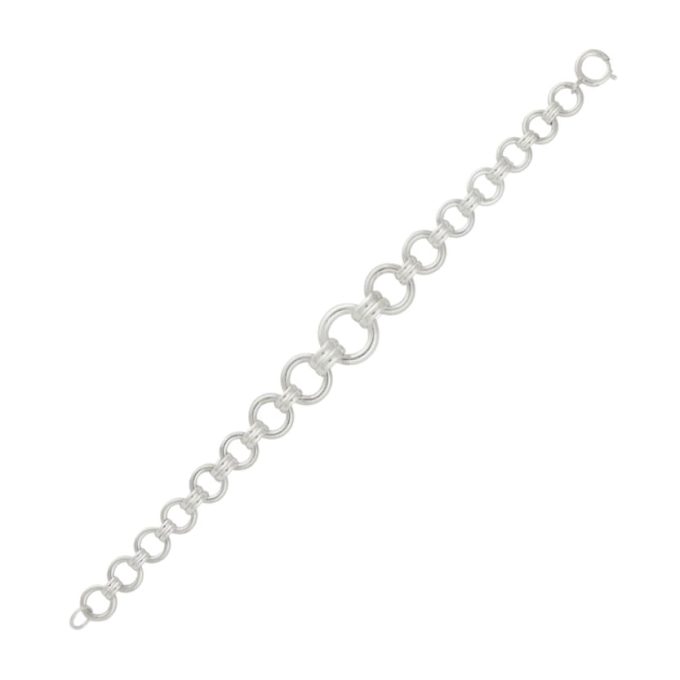 Silver Graduated Link Bracelet