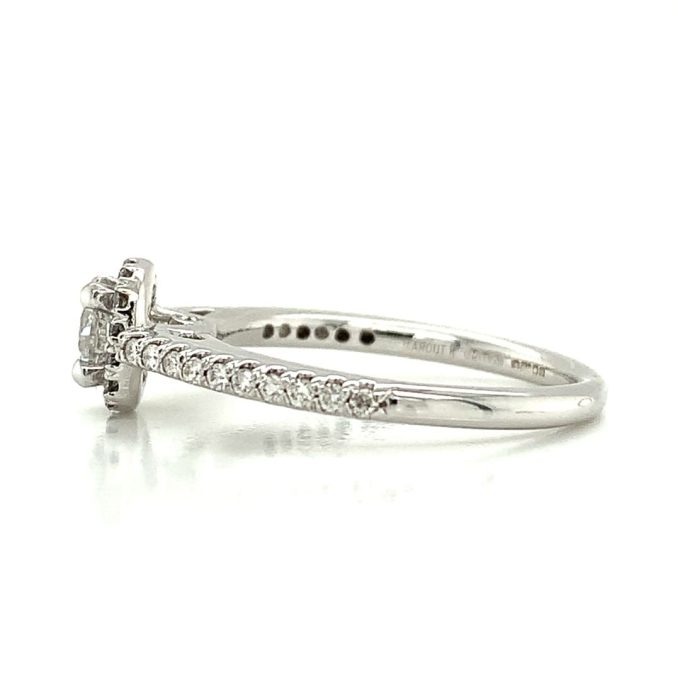 White Gold 0.50ct Diamond Halo Ring