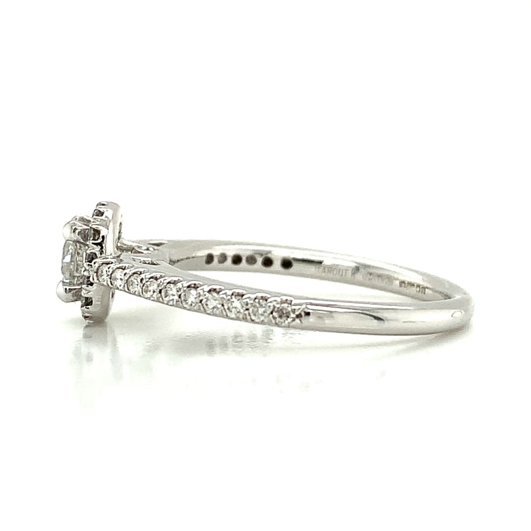 White Gold 0.50ct Diamond Halo Ring