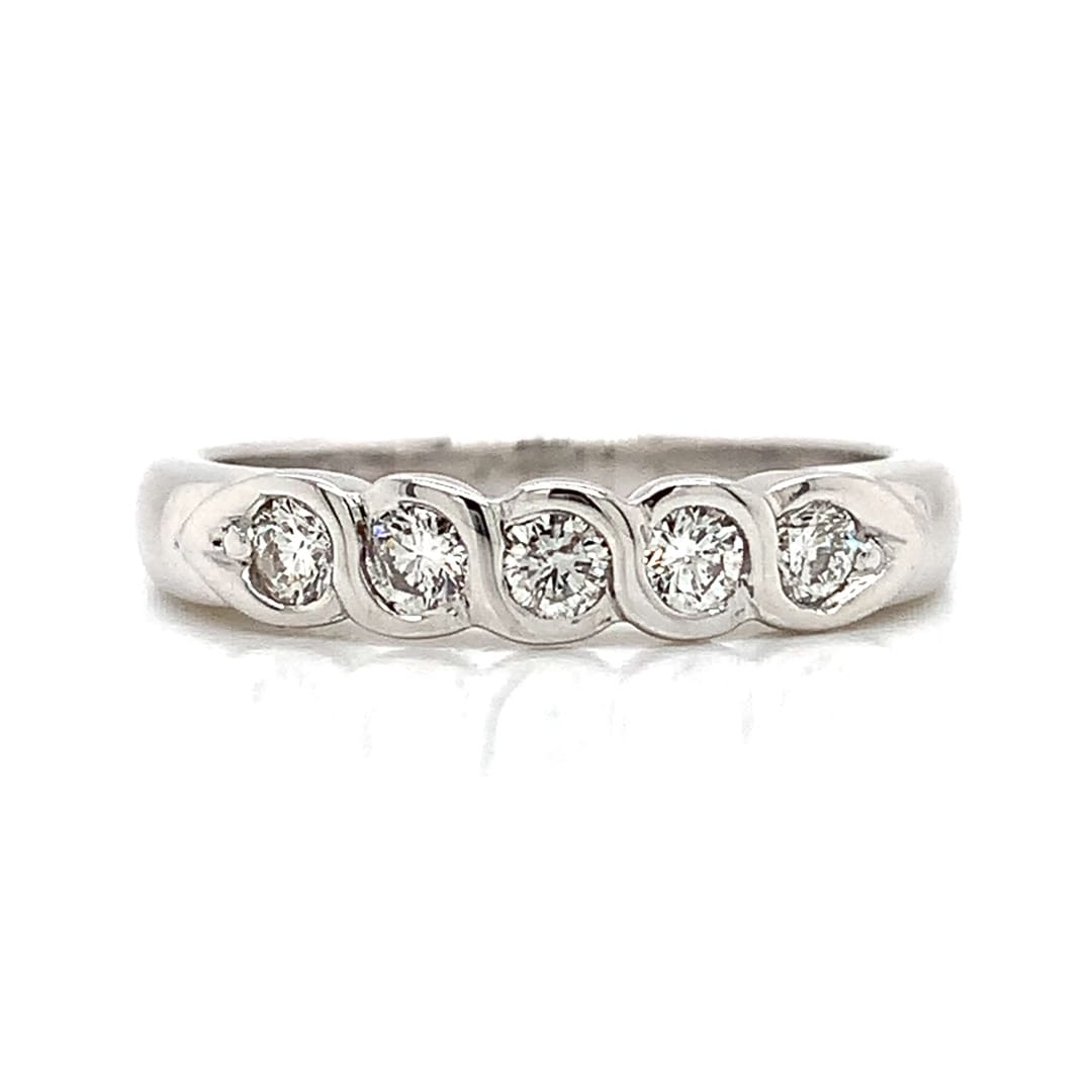 0.40ct Rub-Over Set Diamond Eternity Ring
