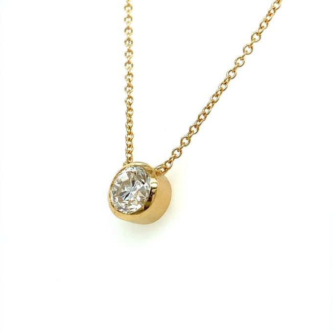 18ct Gold 0.80ct Diamond Solitaire Necklace