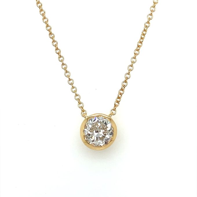 18ct Gold 0.80ct Diamond Solitaire Necklace