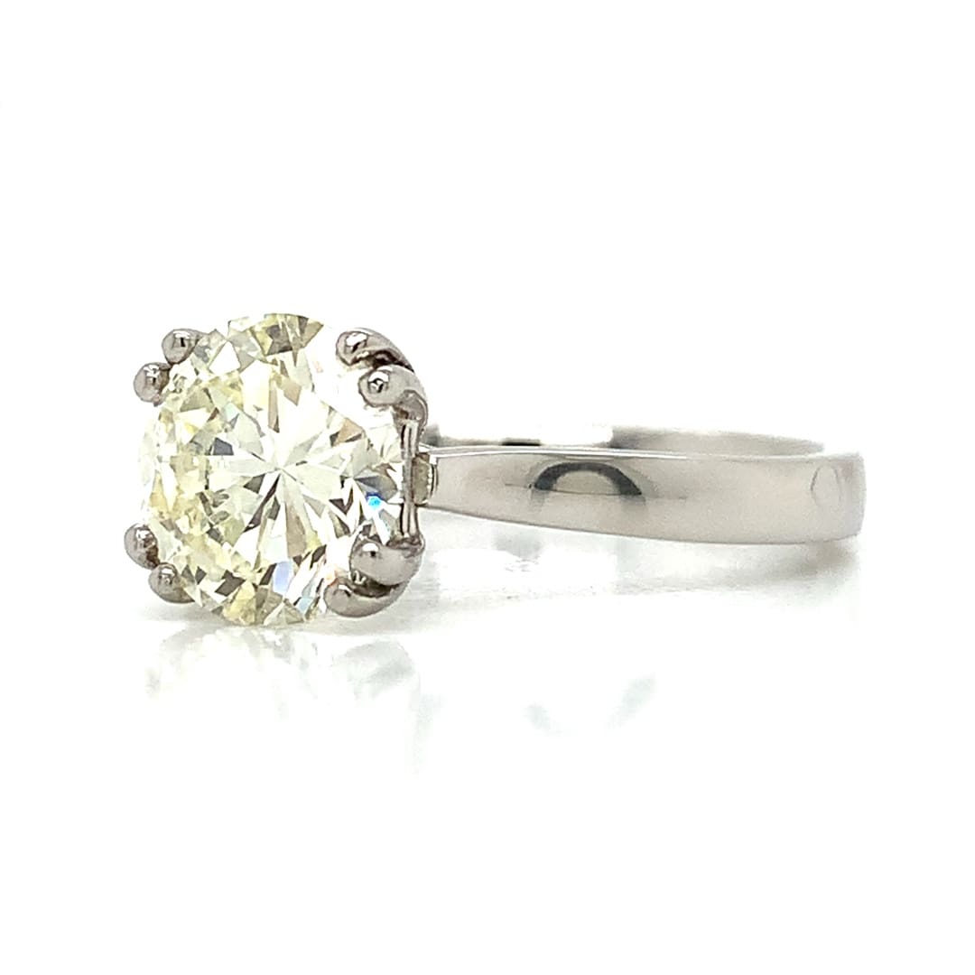 2.08ct Diamond and Platinum Solitaire Ring