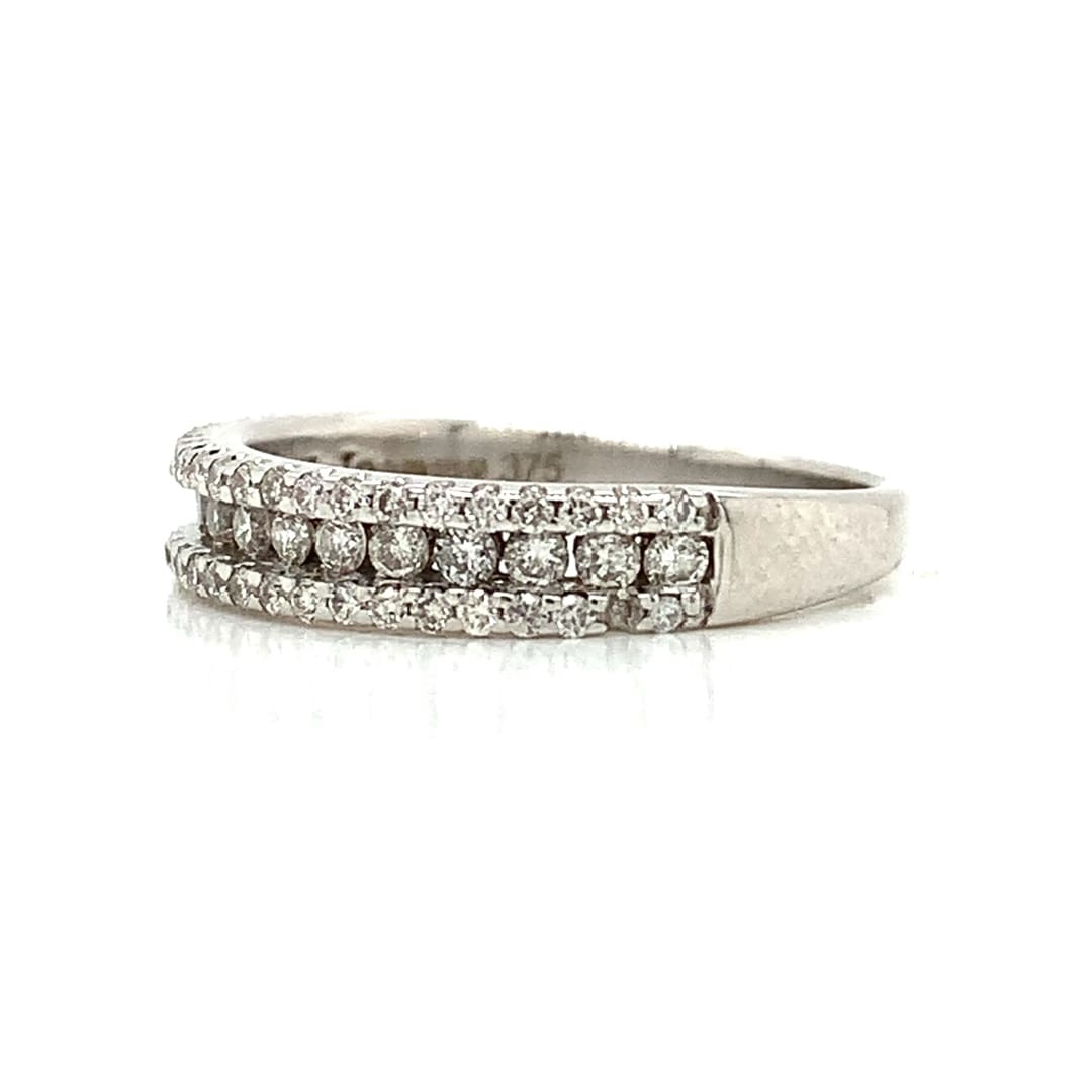 0.50ct Three Row Diamond Pave Eternity Ring