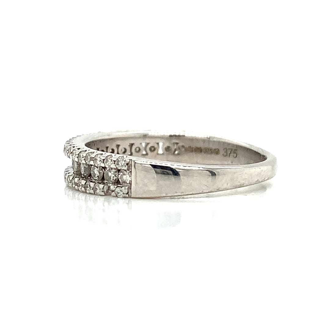 0.50ct Three Row Diamond Pave Eternity Ring