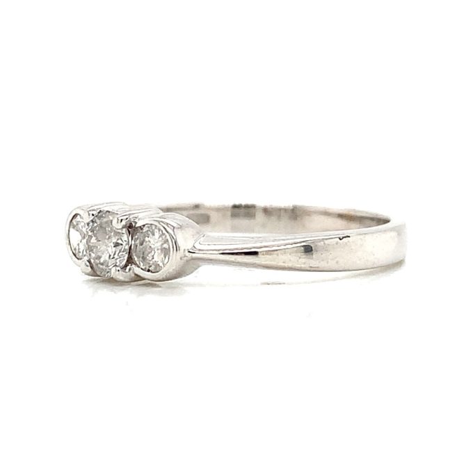 White Gold Diamond Trilogy Ring