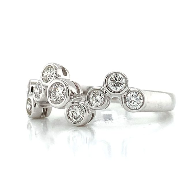 Zig-Zag Diamonds White Gold Ring