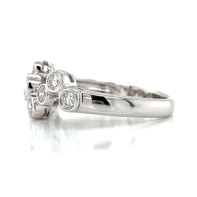 Zig-Zag Diamonds White Gold Ring