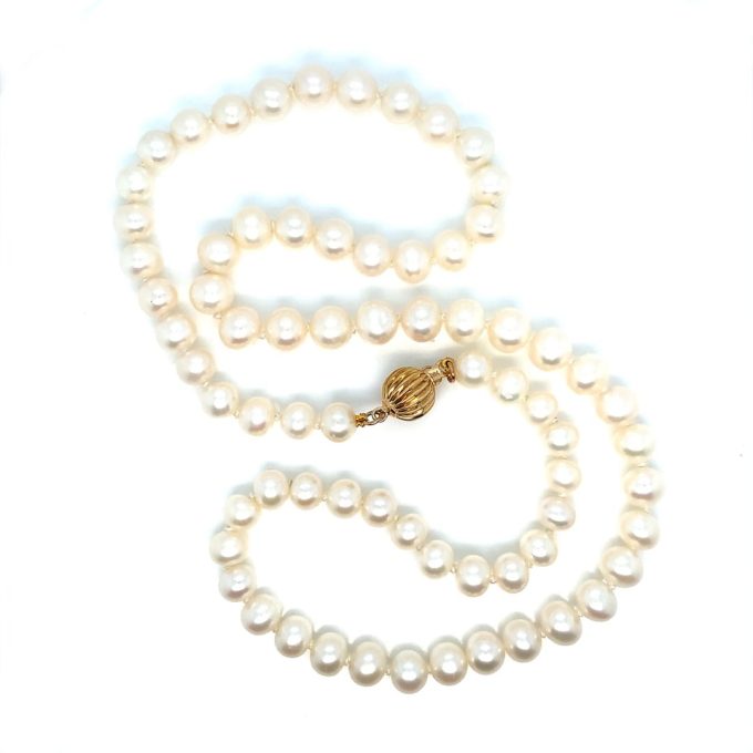 14ct Gold Clasp Cultured Pearl Necklace