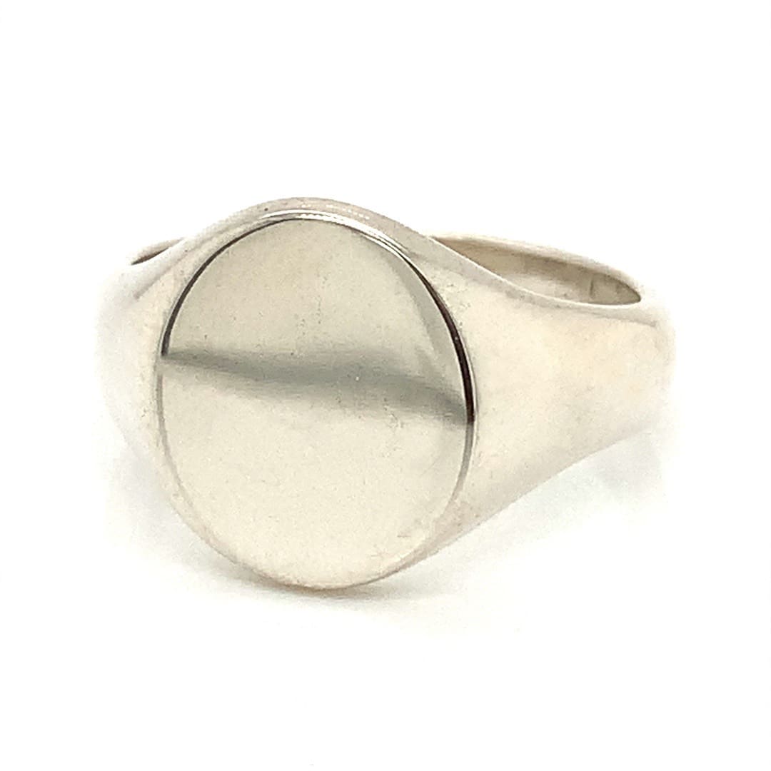 (13 x 11mm) Silver Classic Oxford Signet Ring