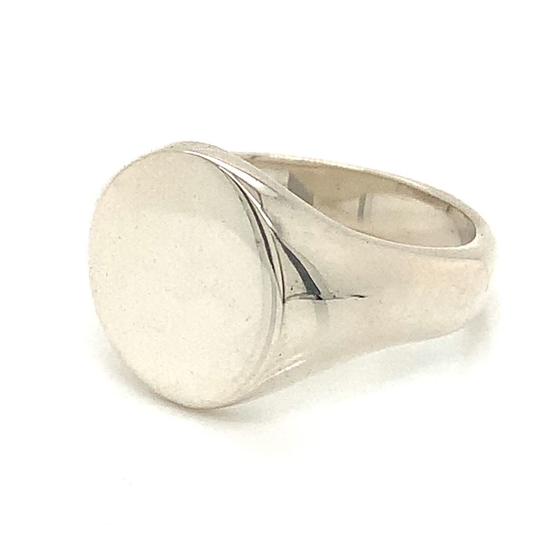 (13 x 11mm) Silver Classic Oxford Signet Ring