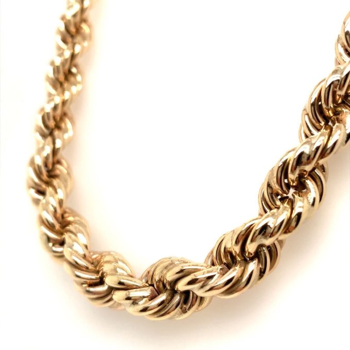 Chunky Gold Graduated Rope Chain - 18 Inch