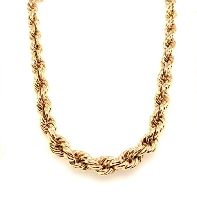 Chunky Gold Graduated Rope Chain - 18 Inch