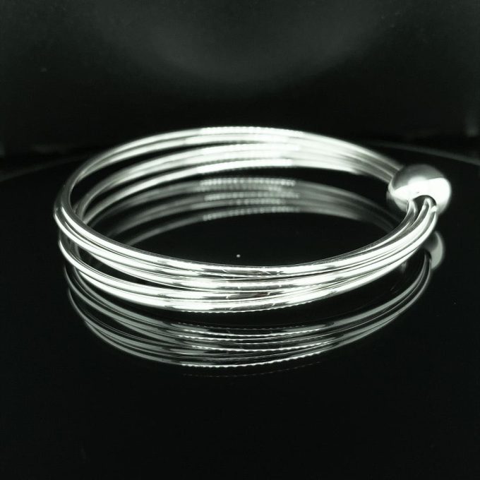 Silver Multi Strand Bangle