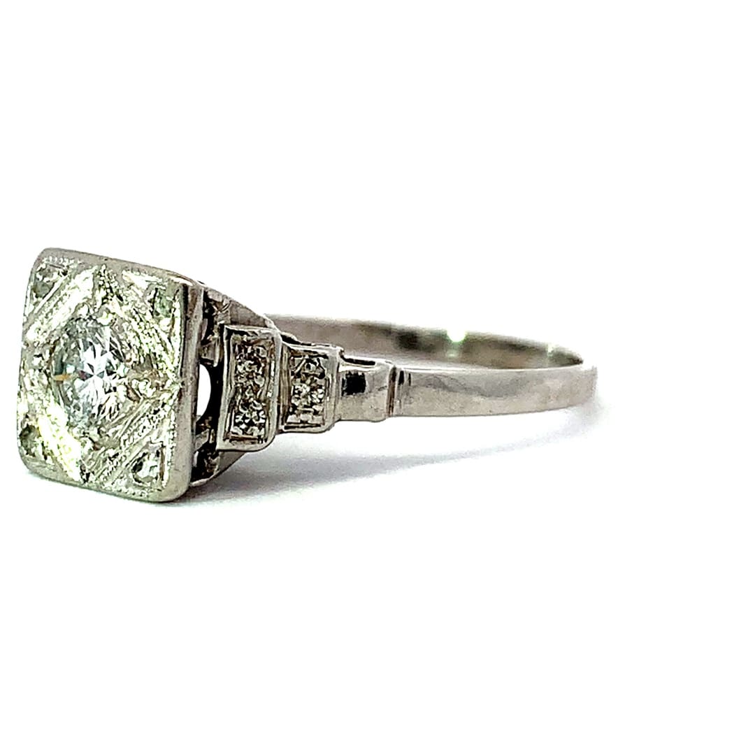 Vintage Art Deco 0.35ct Diamond Platinum Ring