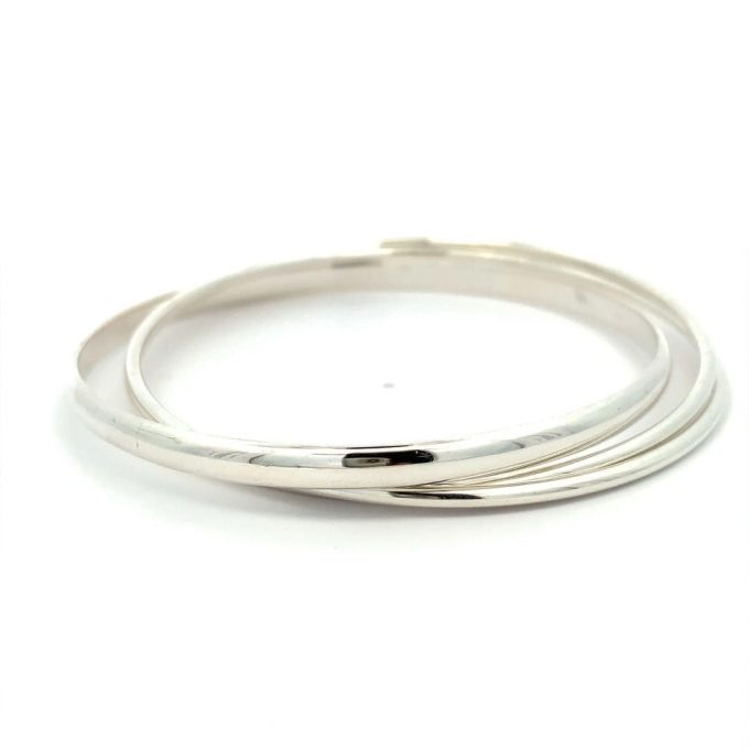 Russian Style Silver Multi Bangle
