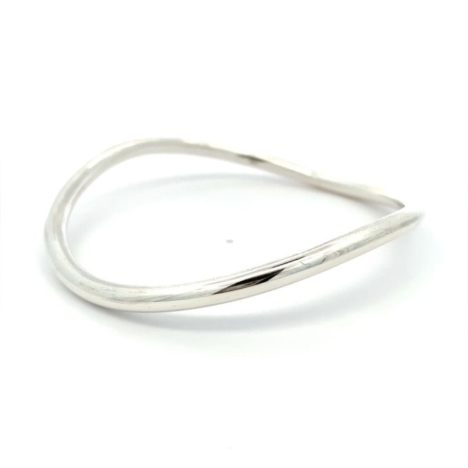 Silver Waved Bangle