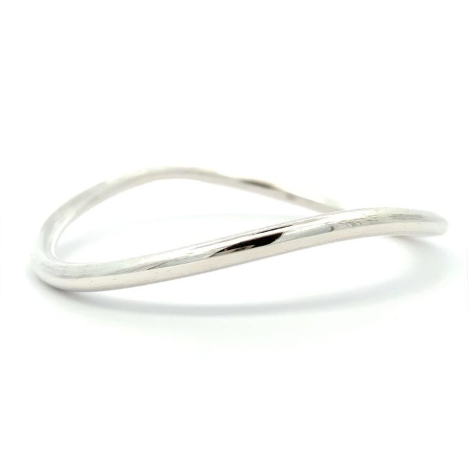 Silver Waved Bangle