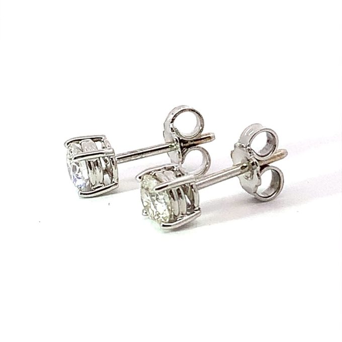 0.80ct Diamond White Gold Stud Earrings