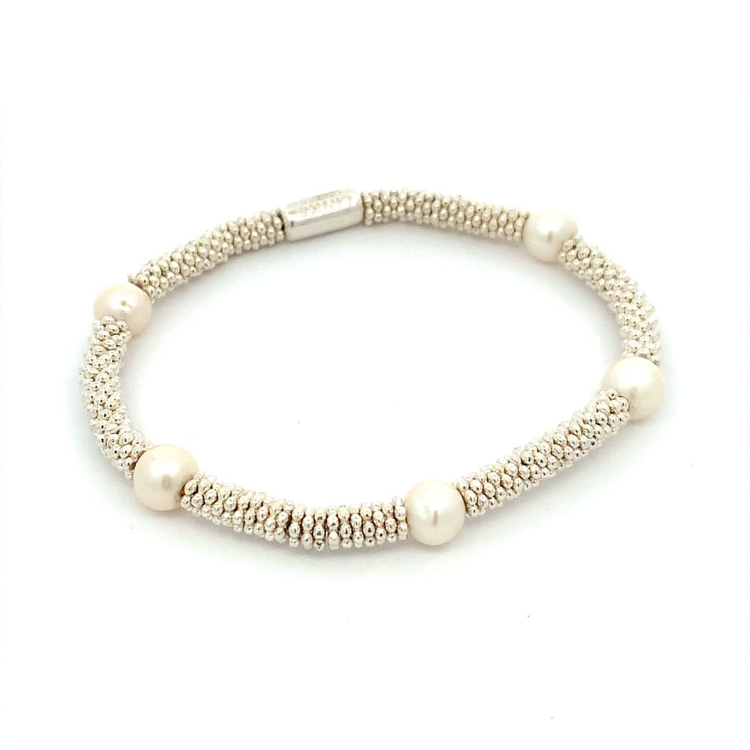 Links of London Silver Pearl Stretch Bracelet 2002106