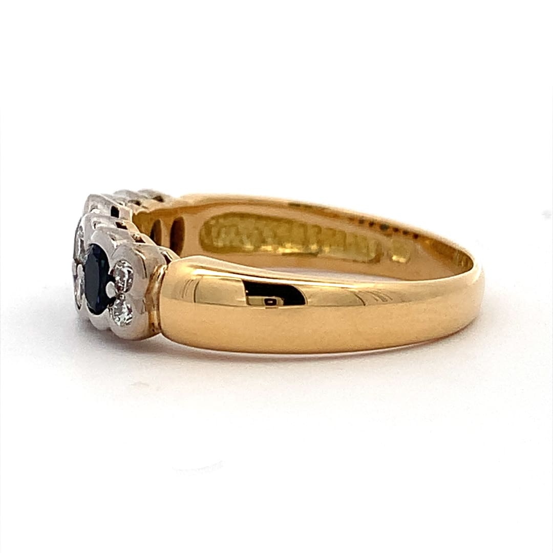 18ct Gold Sapphire and Diamond Dress Ring