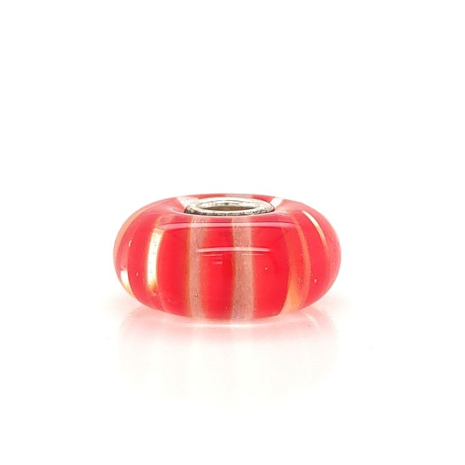 Trollbead - Clear Coral Stripe