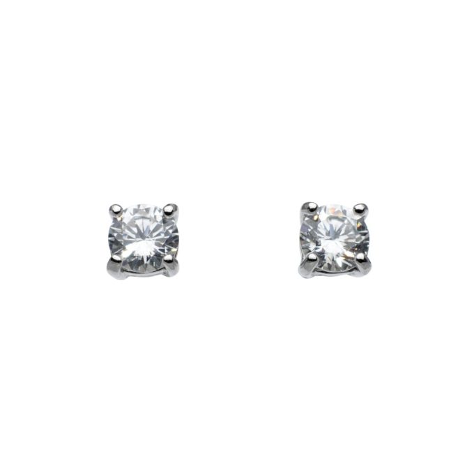 Dew Silver CZ Stud Earrings - 5mm