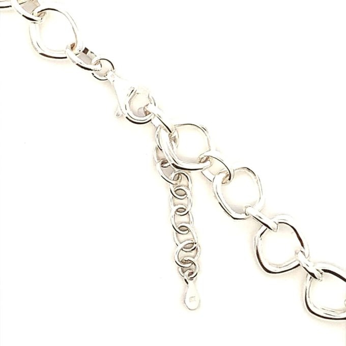 Silver Cobble Link Bracelet