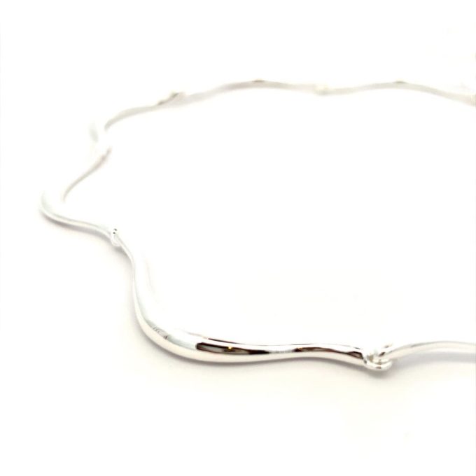 Silver Wave Link Necklace