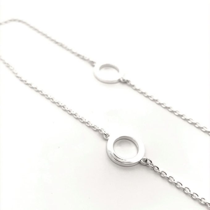 Silver Polo Link Station Necklace