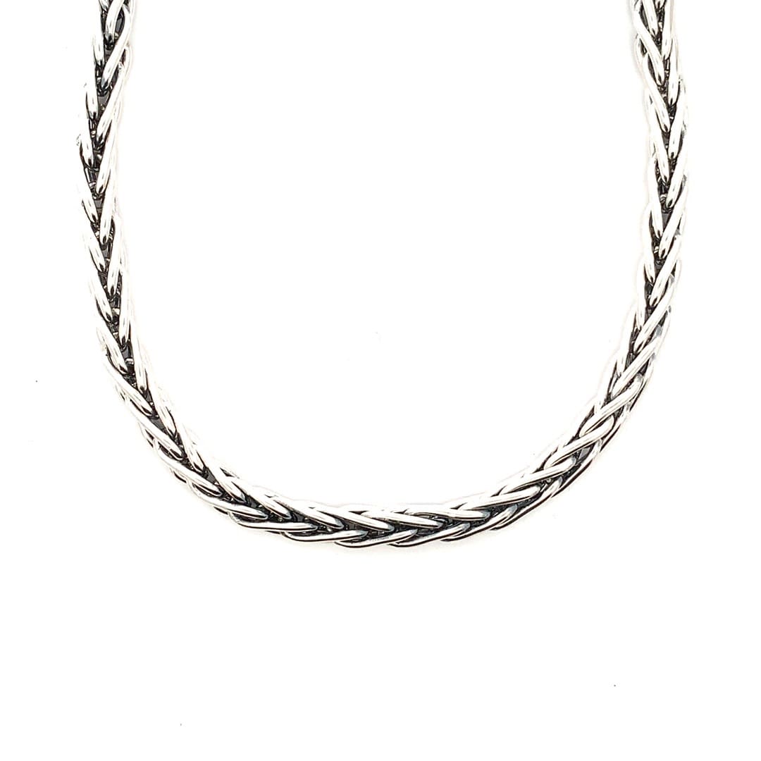 Silver Spiga Ring & Bar Chain