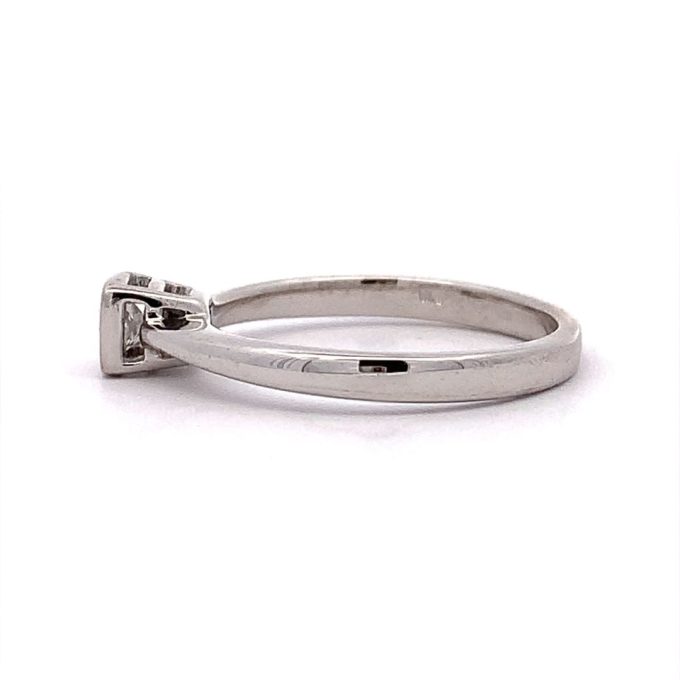 0.20ct Princess Diamond Rub-Over Solitaire Ring