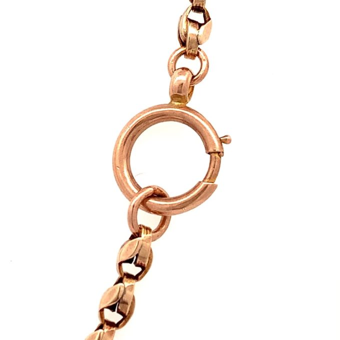 Antique 9ct Rose Gold Fancy Link Chain - 22 Inch