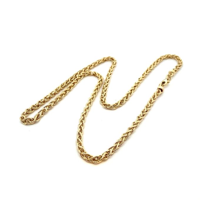 English Made Yellow Gold Spiga Chain