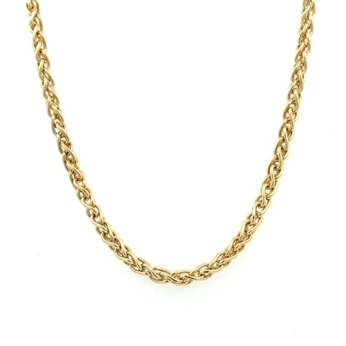 English Made Yellow Gold Spiga Chain