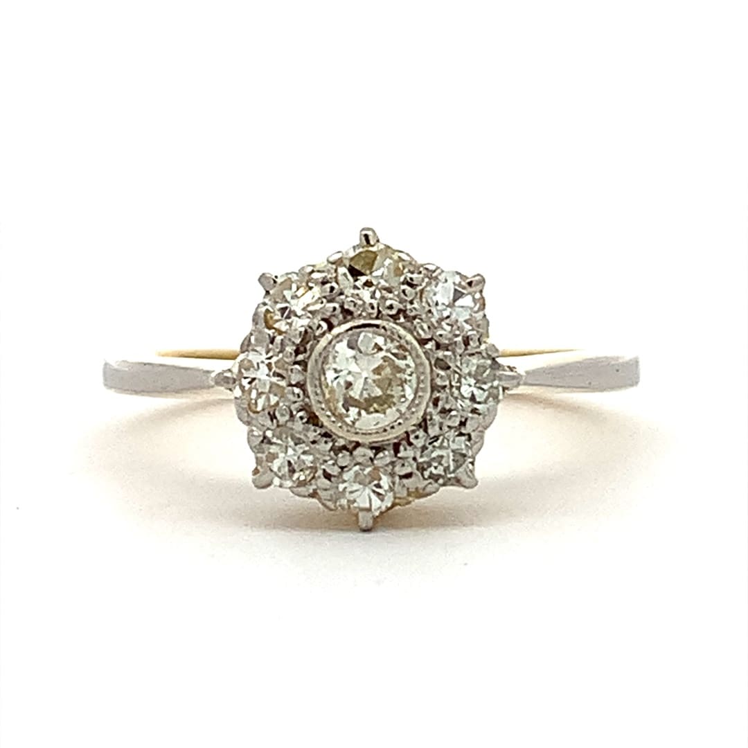 Vintage Diamond Cluster Ring
