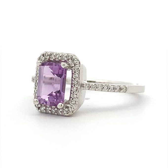 Amethyst and Diamond Dress Ring