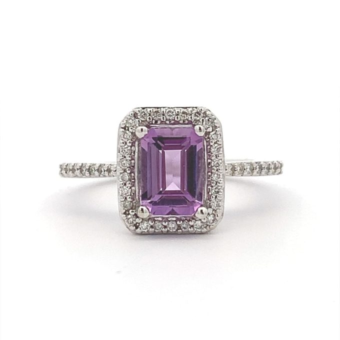 Amethyst and Diamond Dress Ring