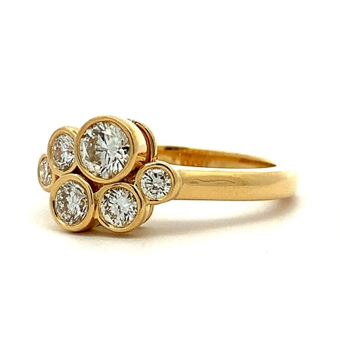 18ct Gold 0.85ct Diamond Pop Ring