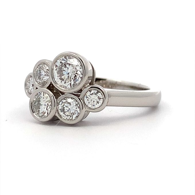 1.35ct Diamond Platinum Pop Ring