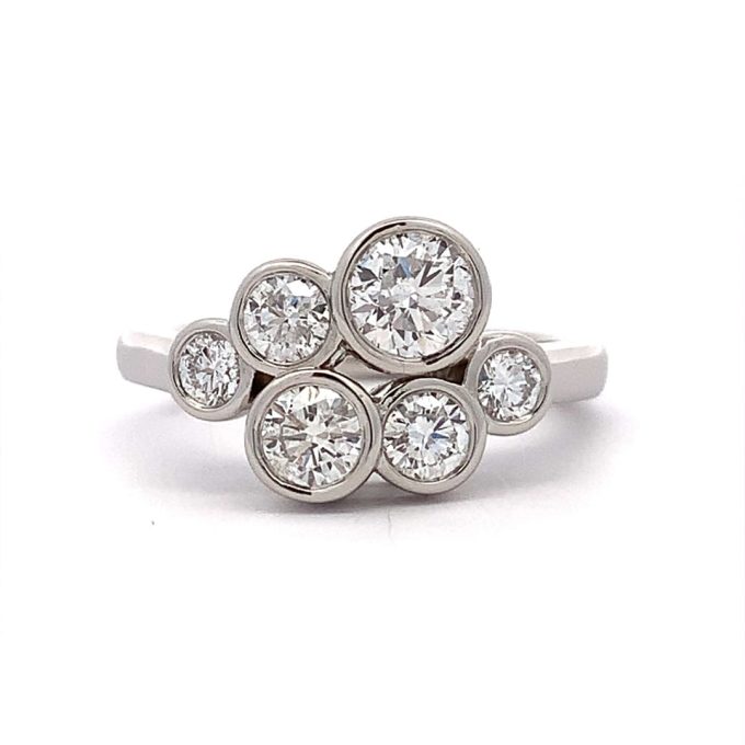 1.35ct Diamond Platinum Pop Ring