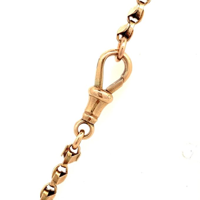 Antique 9ct Rose Gold Fancy Link Chain - 20 Inch