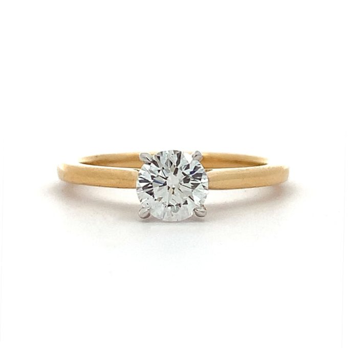 0.70ct Diamond Four Claw Yellow Gold Solitaire Ring