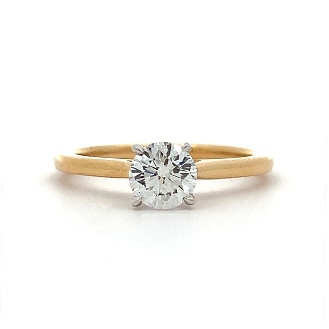 0.70ct Diamond Four Claw Yellow Gold Solitaire Ring