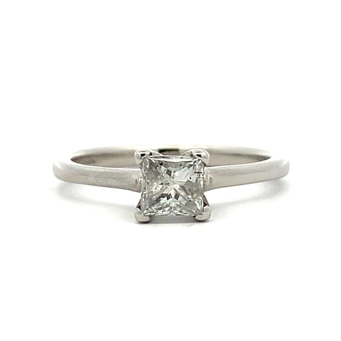 0.55ct Princess Diamond Platinum Solitaire Ring