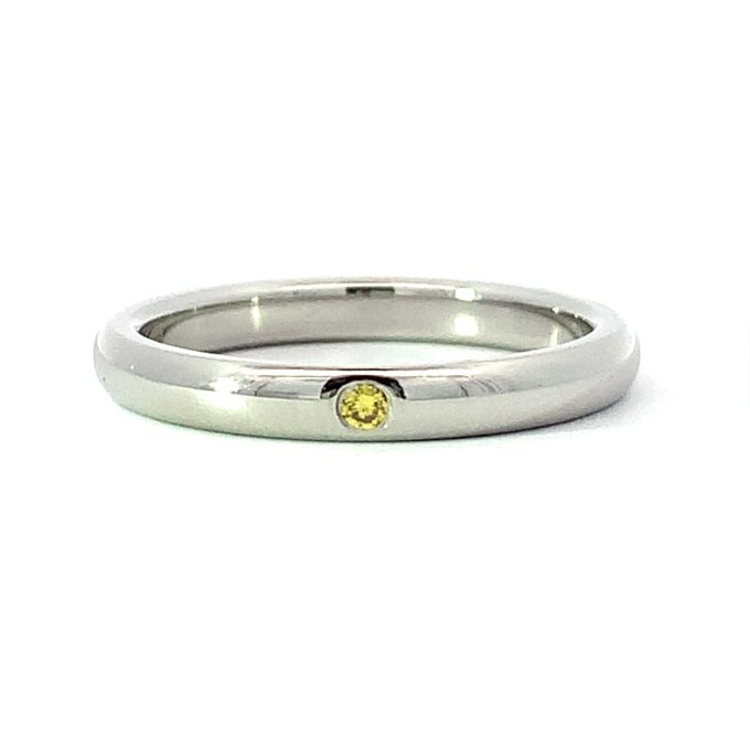 Tiffany & Co. Yellow Diamond Platinum Band