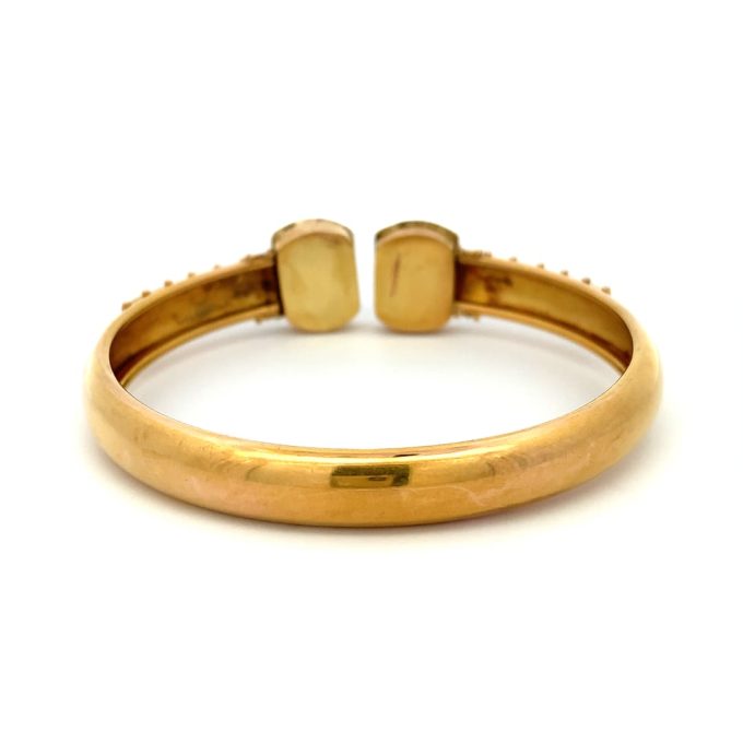 Antique Etruscan Revival Lapis Gold Bangle