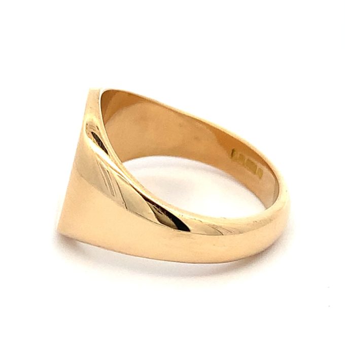 18 Carat Gold Cushion Top Signet Ring
