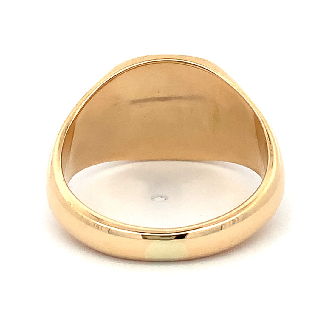 18 Carat Gold Cushion Top Signet Ring