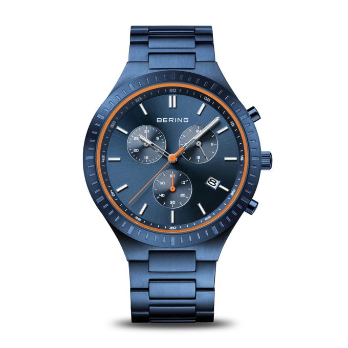 Bering Blue Titanium Gents Chrono Watch 11743-797